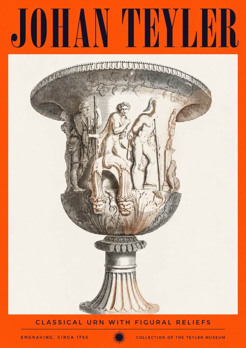 Johan Teyler Classical Urn with Figural Reliefs I No2 - Plakát