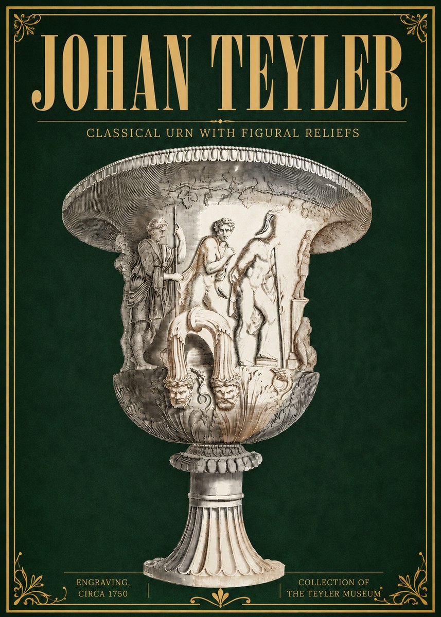 Johan Teyler Classical Urn with Figural Reliefs I No6 - Plakát