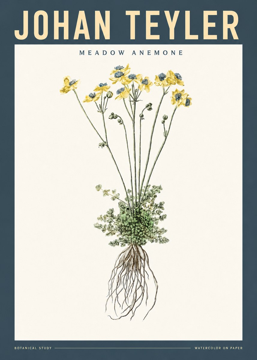Johan Teyler Meadow Anemone No2 - Plakát