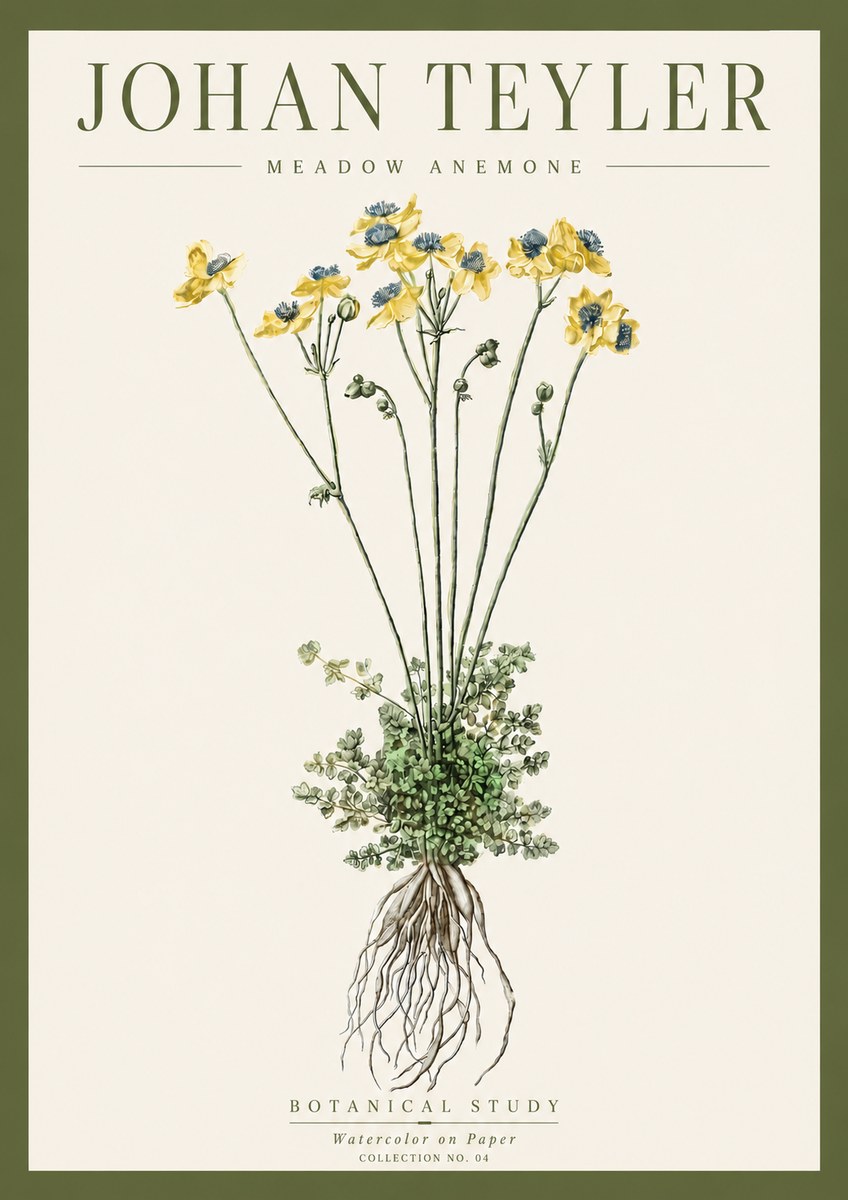 Johan Teyler Meadow Anemone No4 - Plakát