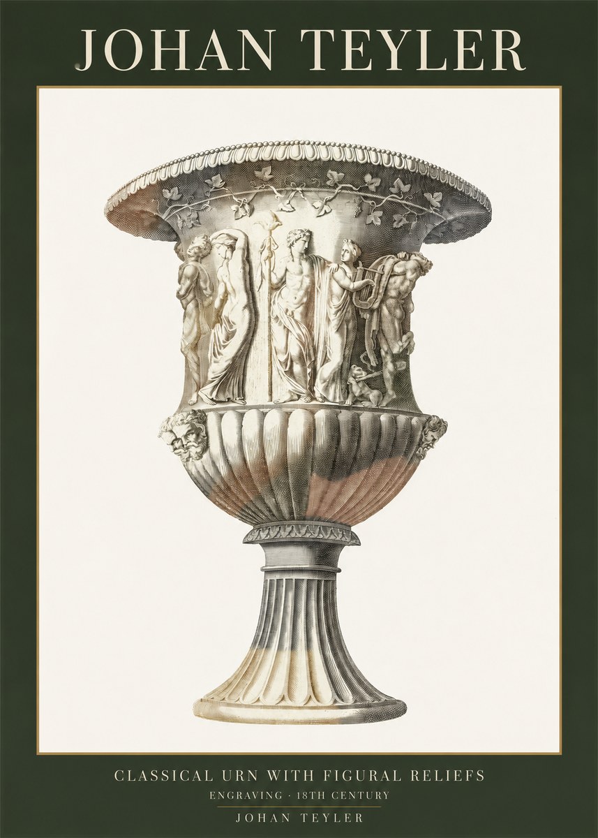 Johan Teyler Classical Urn with Figural Reliefs II No1 - Plakát
