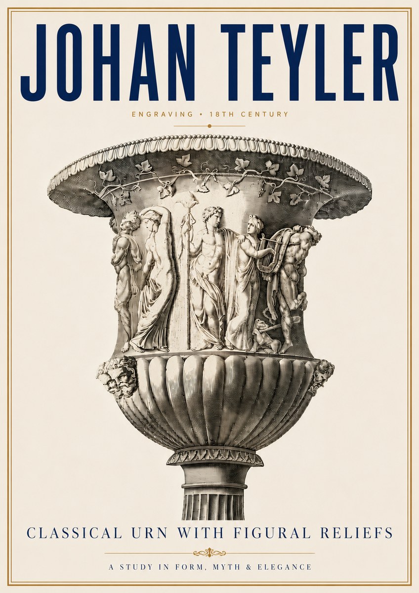 Johan Teyler Classical Urn with Figural Reliefs II No6 - Plakát