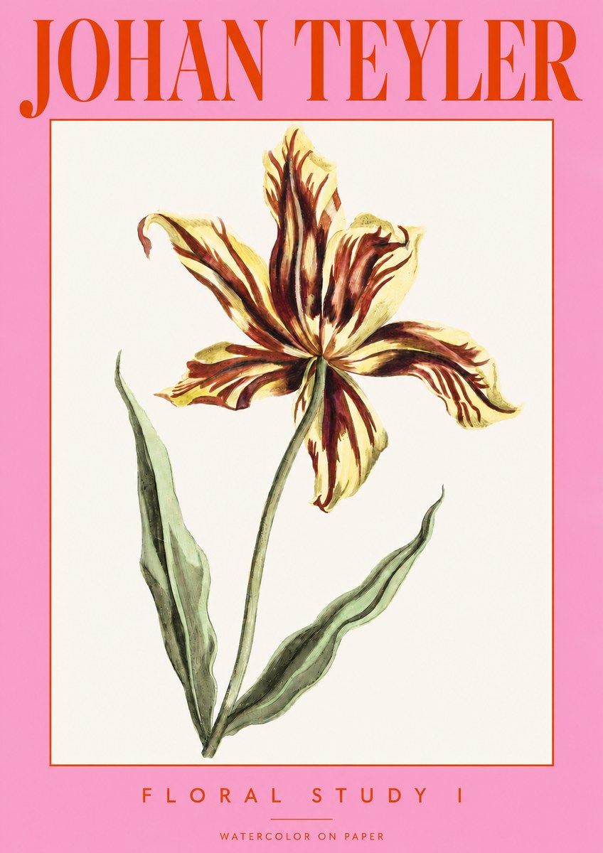 Johan Teyler Floral Study I No3 - Plakát