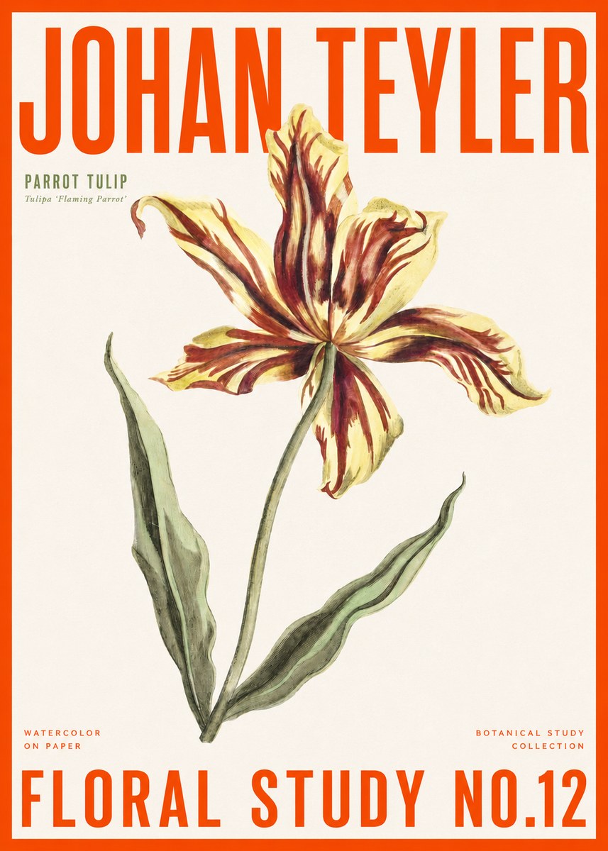 Johan Teyler Floral Study I No6 - Plakát