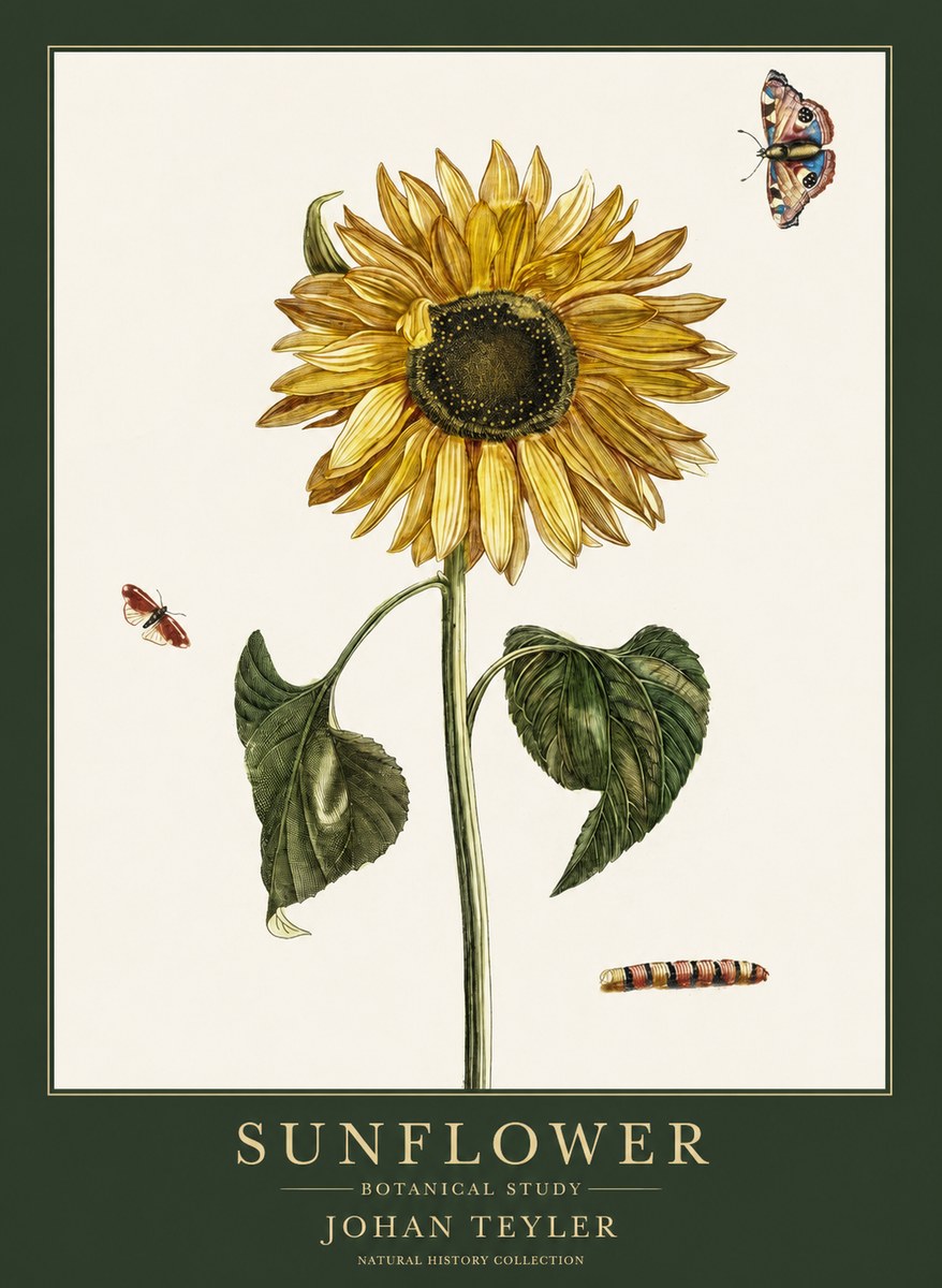 Johan Teyler Sunflower with Insects No6 - Plakát