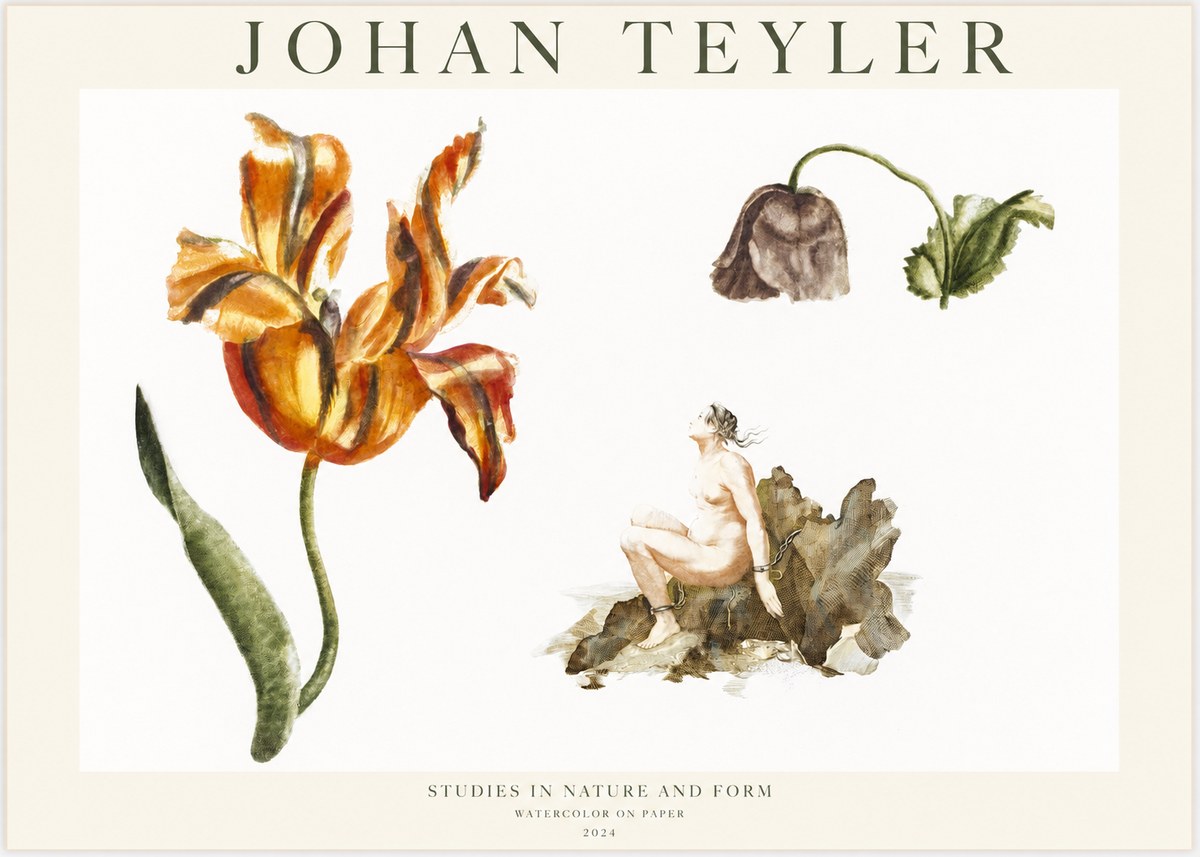 Johan Teyler Botanical Studies & Figurative Composition No2 - Plakát