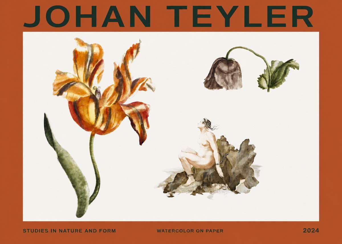 Johan Teyler Botanical Studies & Figurative Composition No3 - Plakát