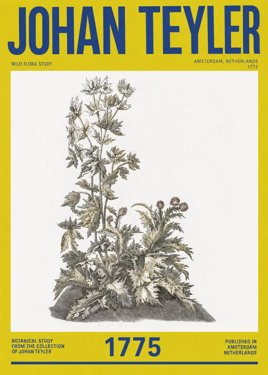 Johan Teyler Wild Flora Study No2 - Plakát