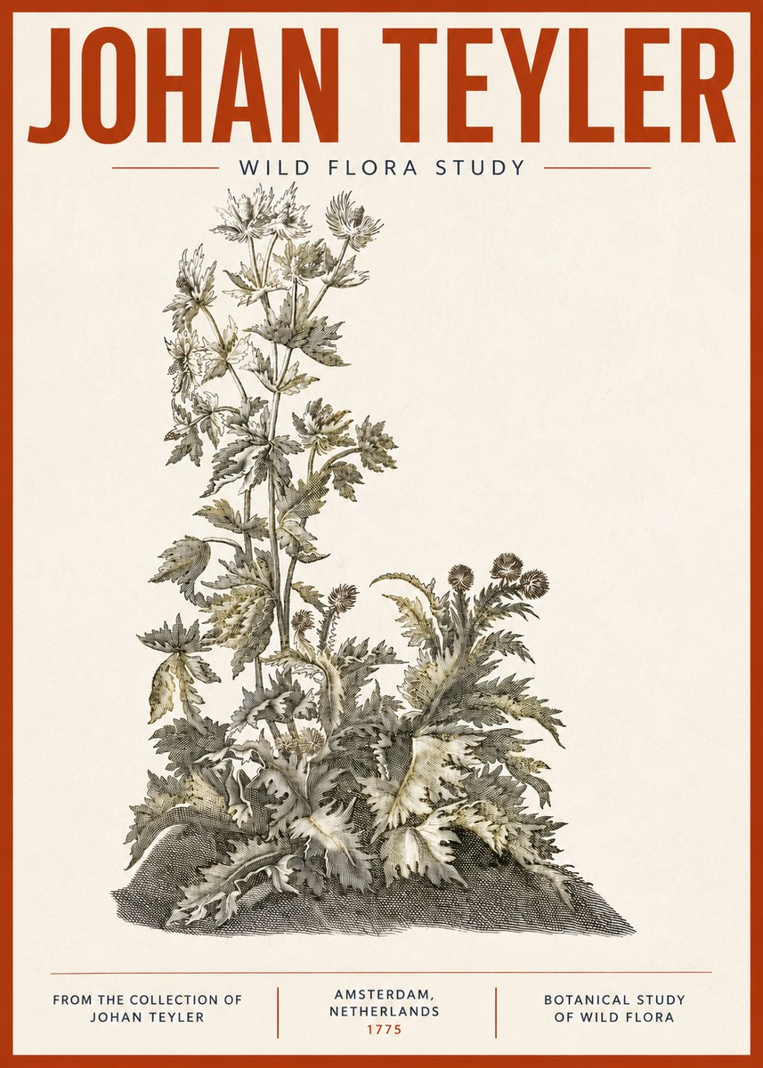 Johan Teyler Wild Flora Study No4 - Plakát