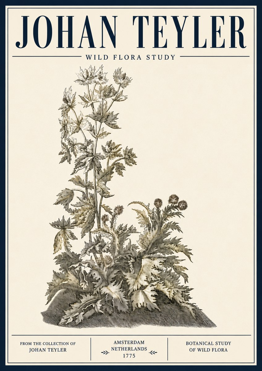 Johan Teyler Wild Flora Study No5 - Plakát