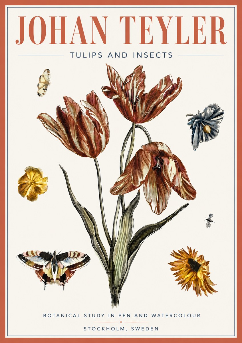 Johan Teyler Tulips and Insects No6 - Plakát