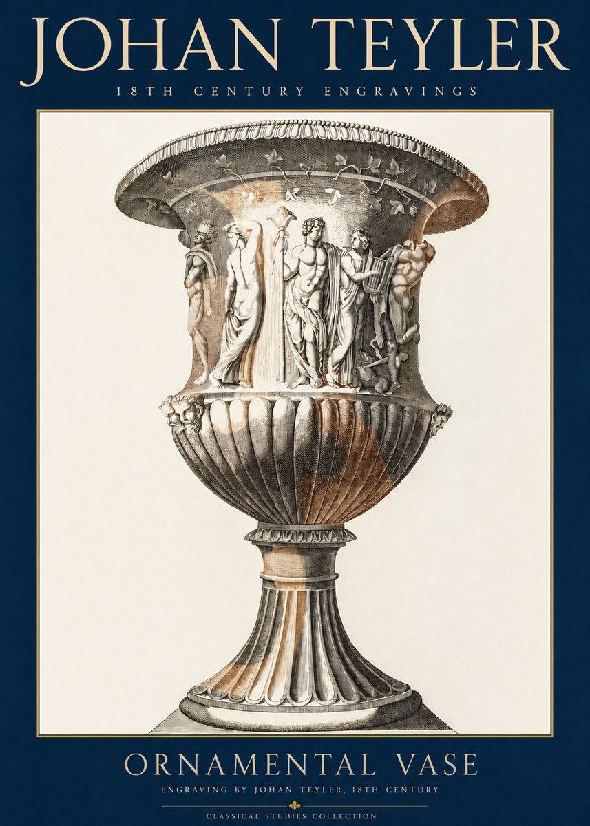 Johan Teyler Ornamental Vase II No3 - Plakát