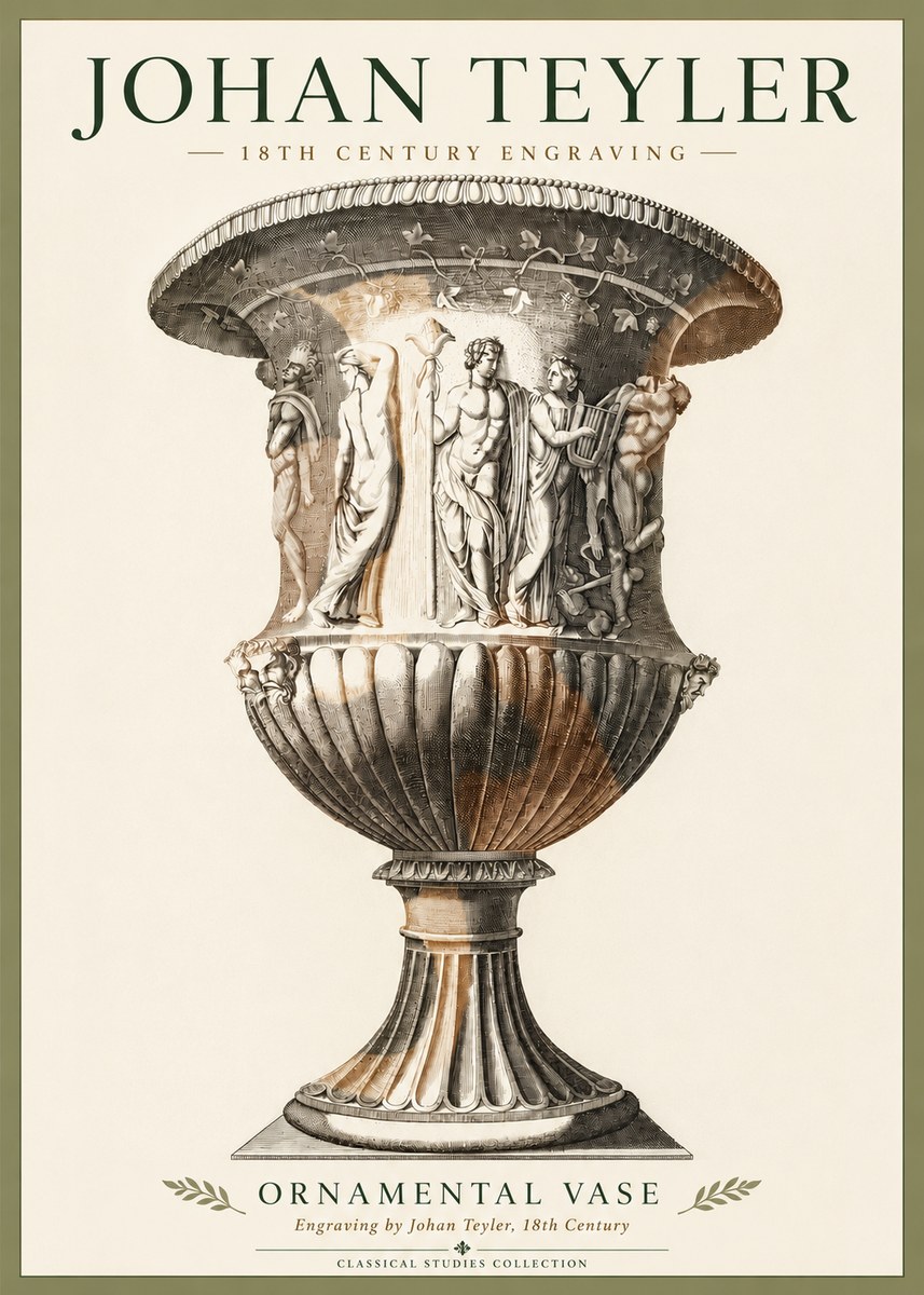 Johan Teyler Ornamental Vase II No4 - Plakát