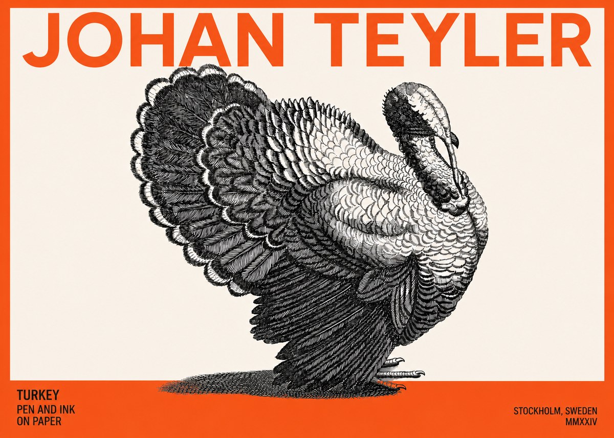 Johan Teyler Turkey No3 - Plakát