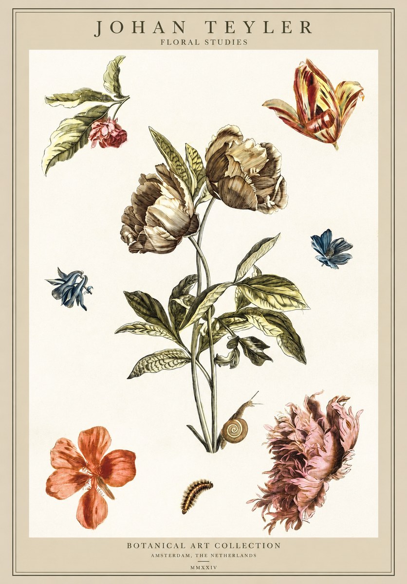 Johan Teyler Floral Studies No1 - Plakát