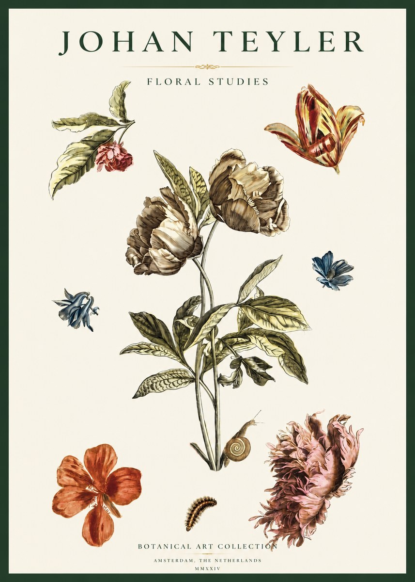 Johan Teyler Floral Studies No2 - Plakát