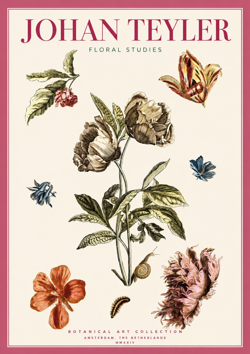 Johan Teyler Floral Studies No5 - Plakát