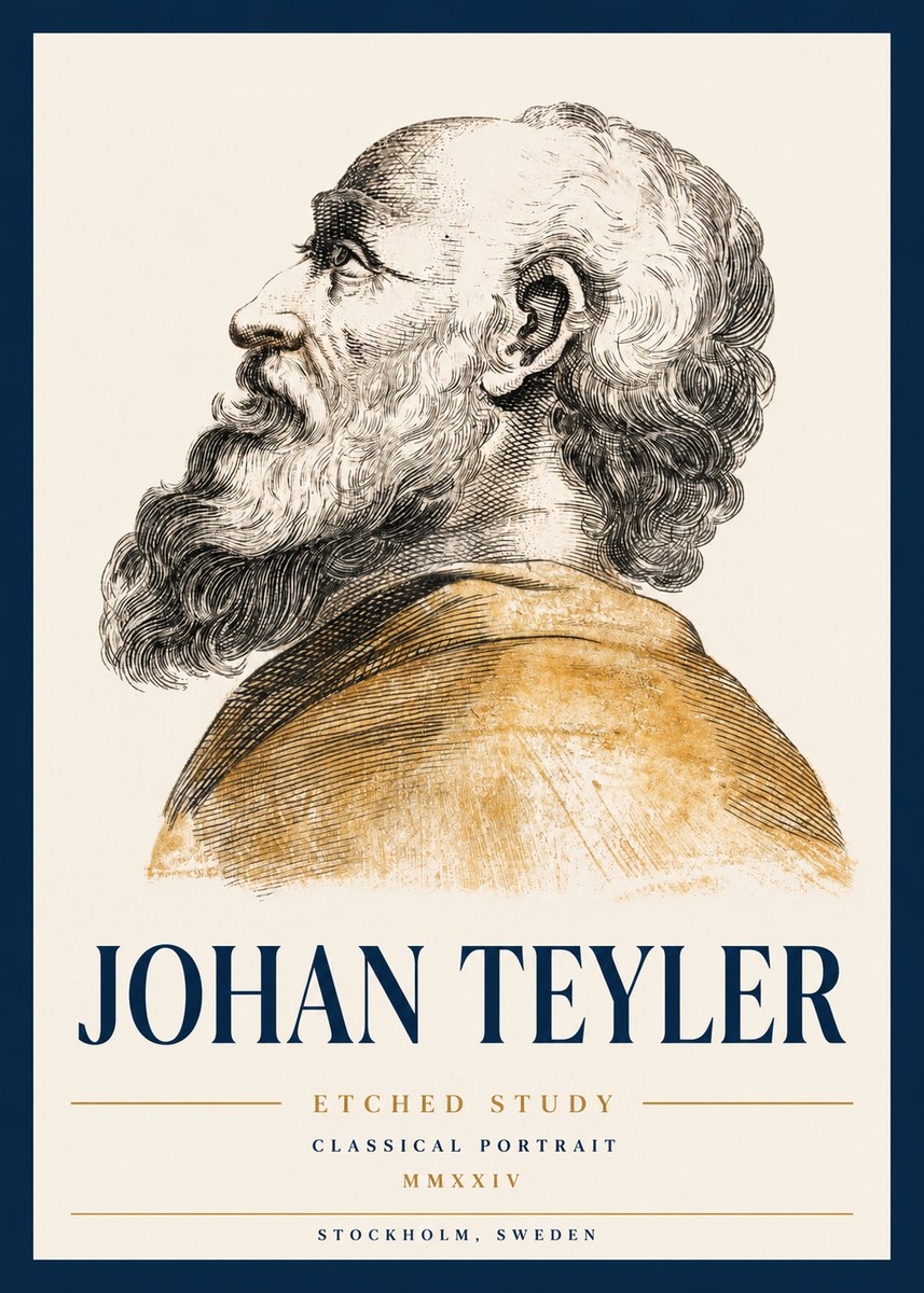 Johan Teyler Profile Study No3 - Plakát