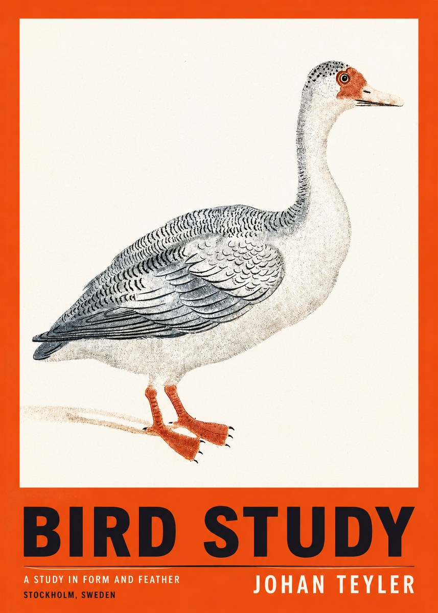 Johan Teyler Goose Study No3 - Plakát