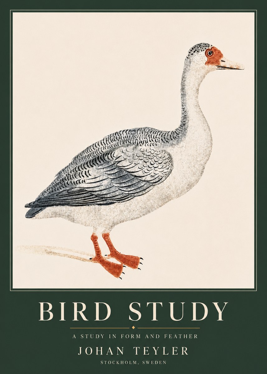 Johan Teyler Goose Study No4 - Plakát