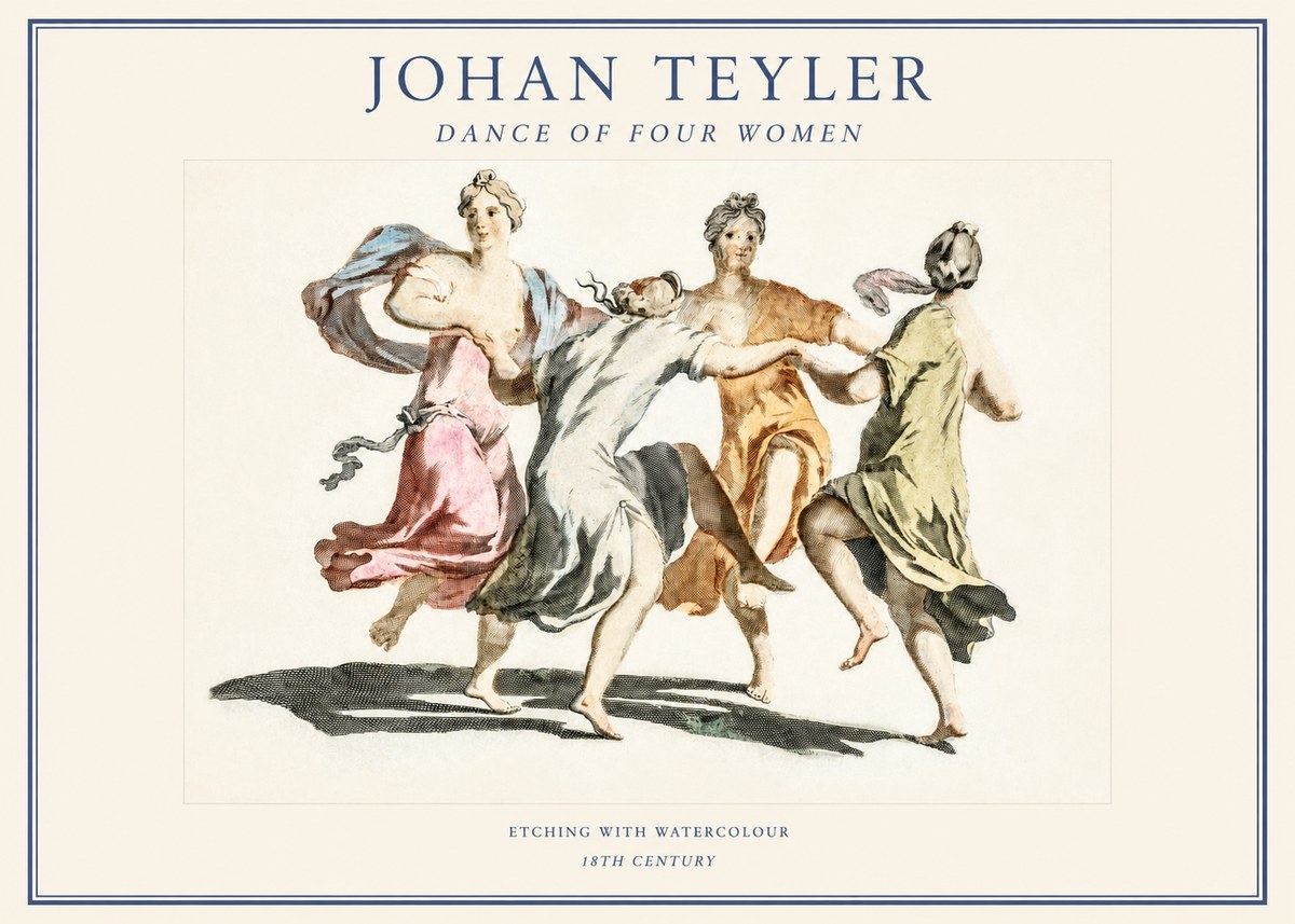 Johan Teyler Dance of Four Women No1 - Plakát