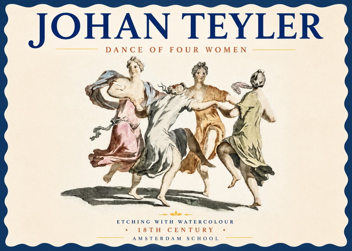 Johan Teyler Dance of Four Women No4 - Plakát