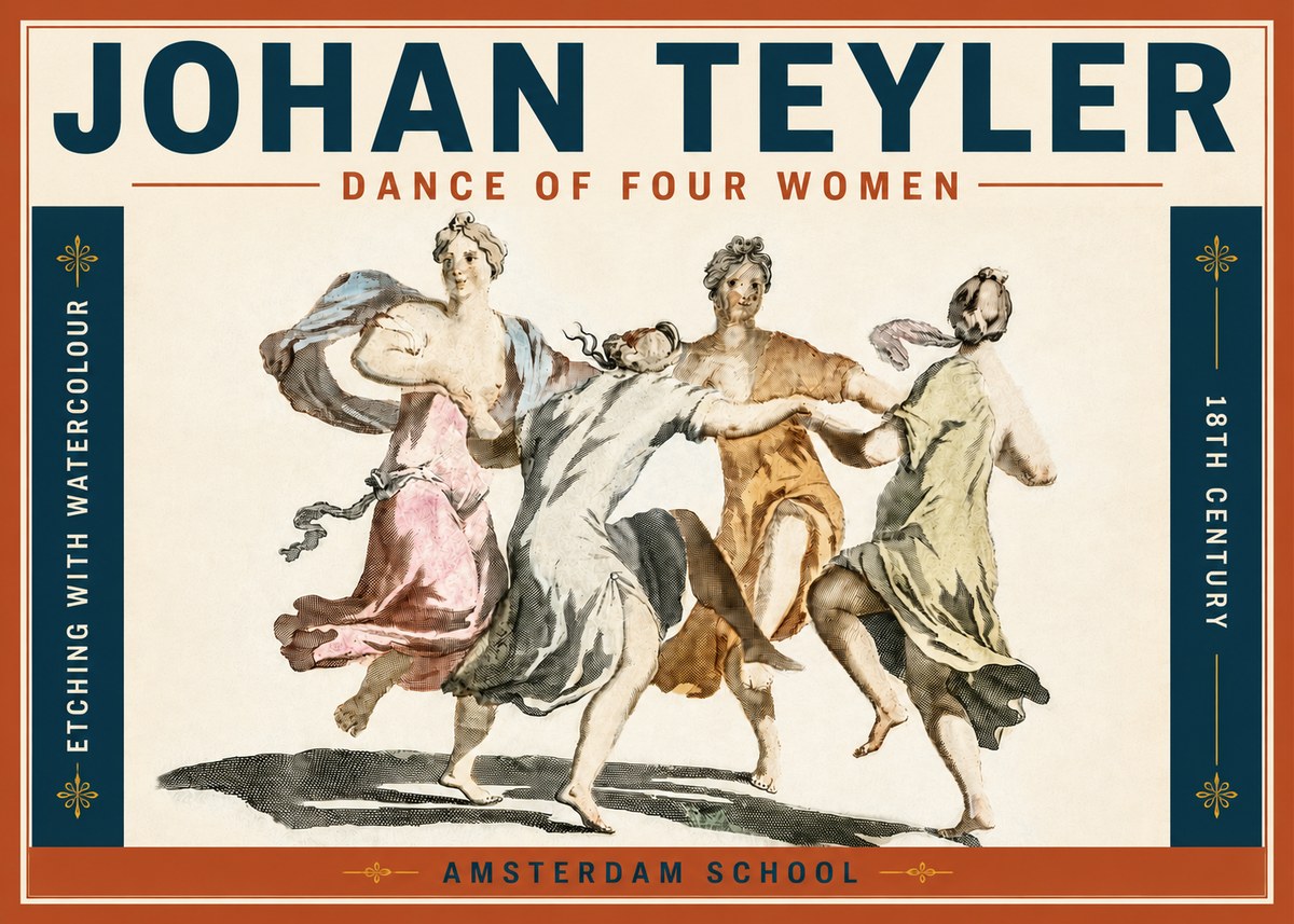 Johan Teyler Dance of Four Women No5 - Plakát