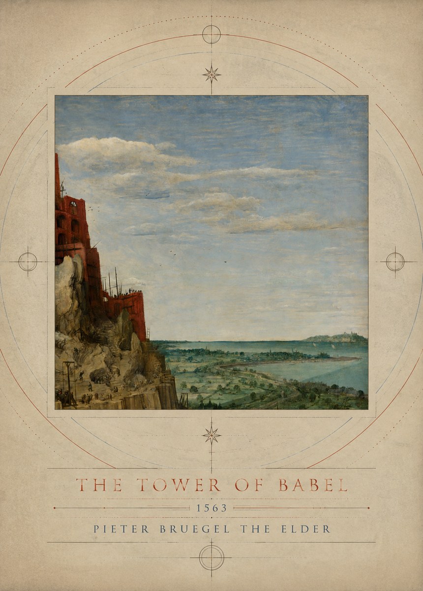 Pieter Bruegel The Tower of Babel X No3 - Plakát