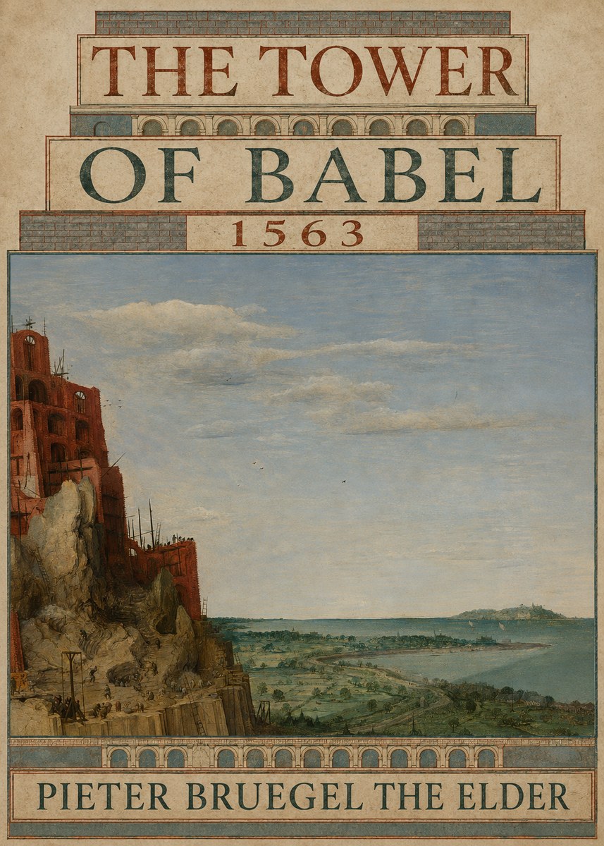 Pieter Bruegel The Tower of Babel X No6 - Plakát