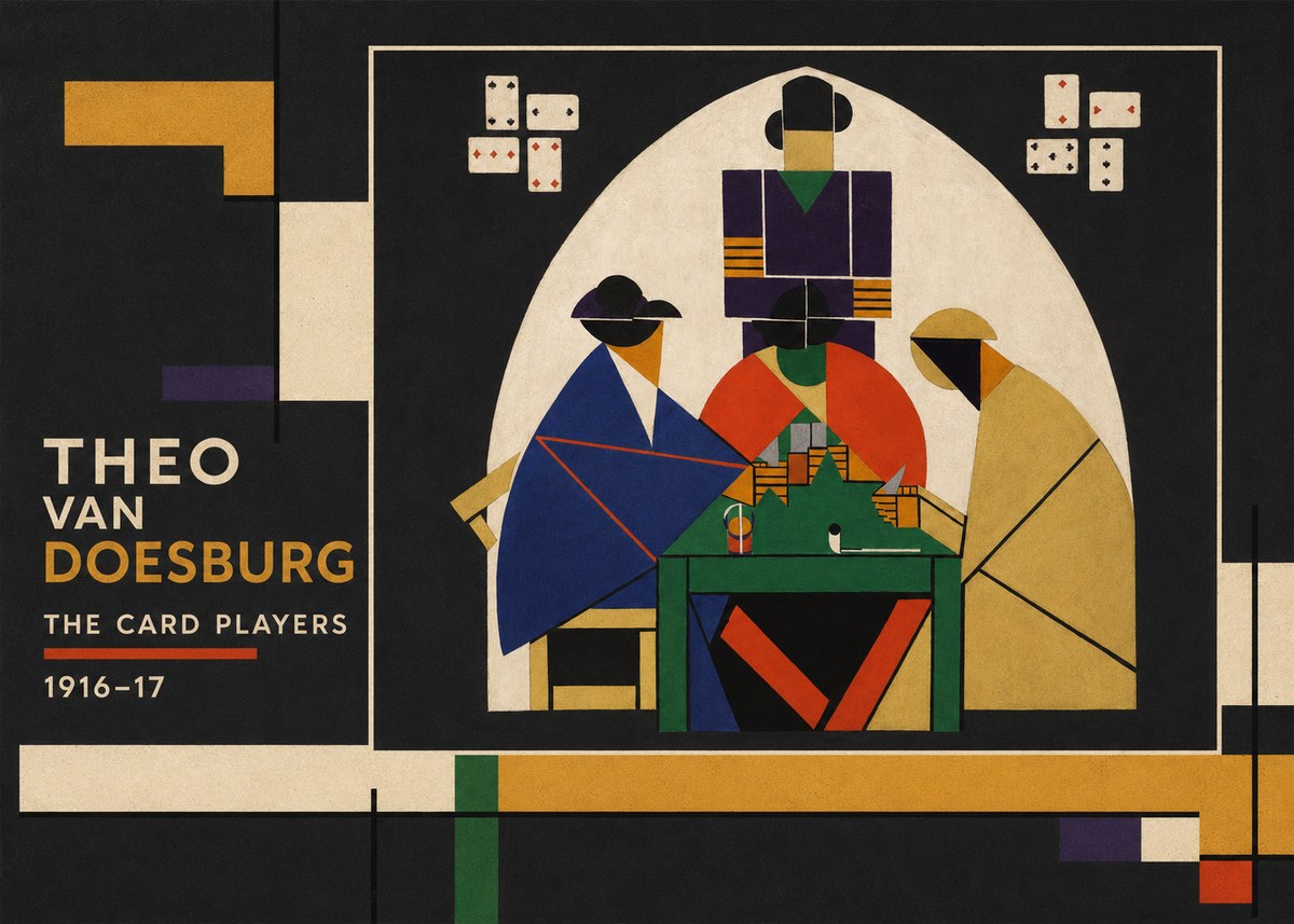 Theo van Doesburg The Card Players No2 - Plakát