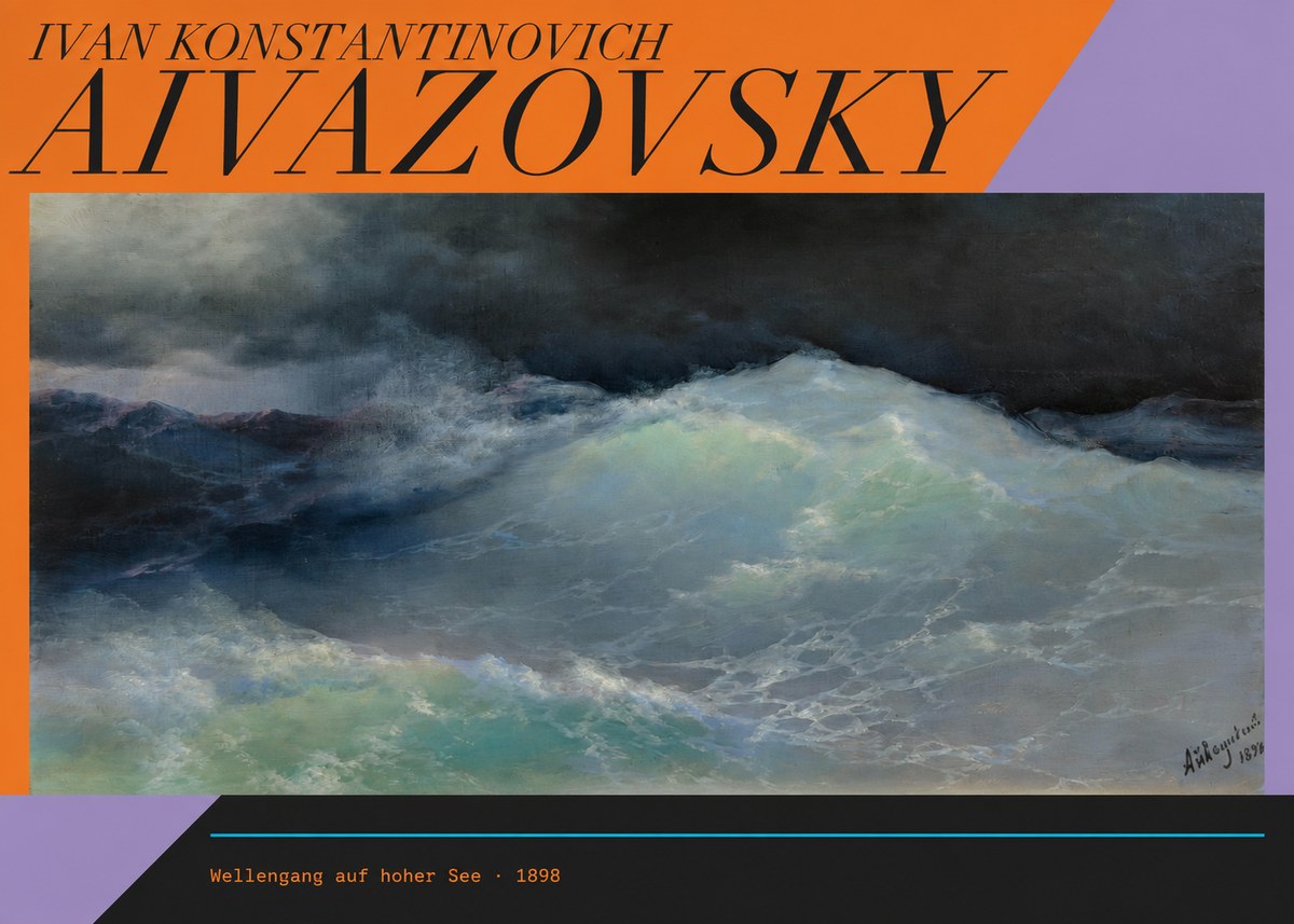 Ivan Konstantinovich Aivazovsky Wellengang Auf Hoher See No6 - Plakát