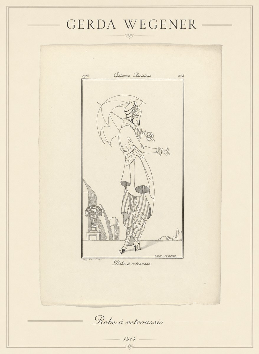 Gerda Wegener Robe À Retroussis No1 - Plakát