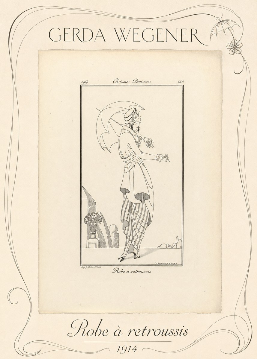 Gerda Wegener Robe À Retroussis No3 - Plakát
