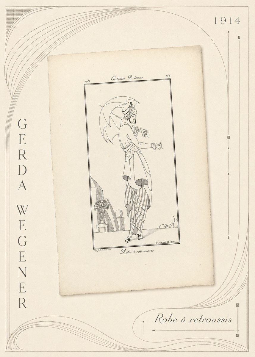 Gerda Wegener Robe À Retroussis No5 - Plakát