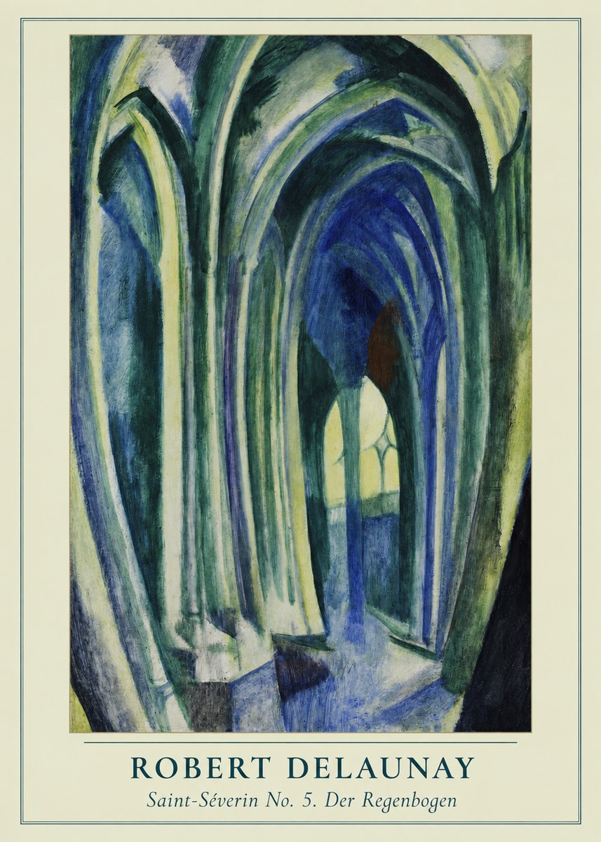 Robert Delaunay Saint-séverin No. 5. Der Regenbogen No3 - Plakát