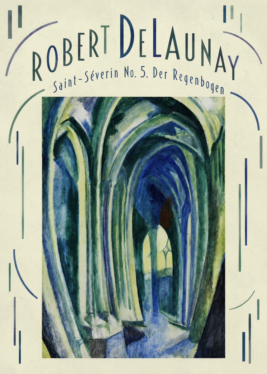 Robert Delaunay Saint-séverin No. 5. Der Regenbogen No4 - Plakát