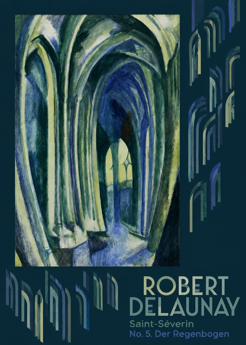 Robert Delaunay Saint-séverin No. 5. Der Regenbogen No6 - Plakát