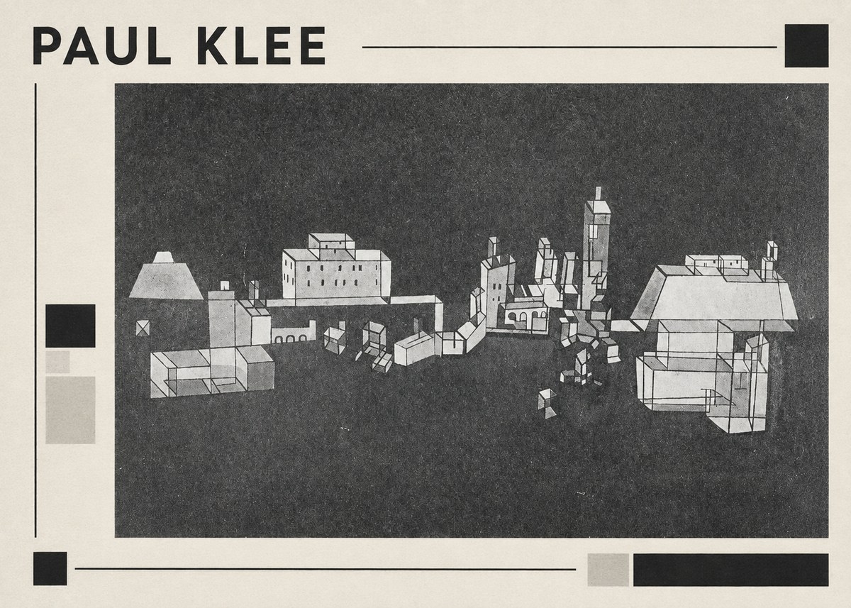 Paul Klee Architectural Forms No1 - Plakát