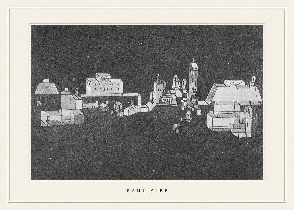 Paul Klee Architectural Forms No5 - Plakát