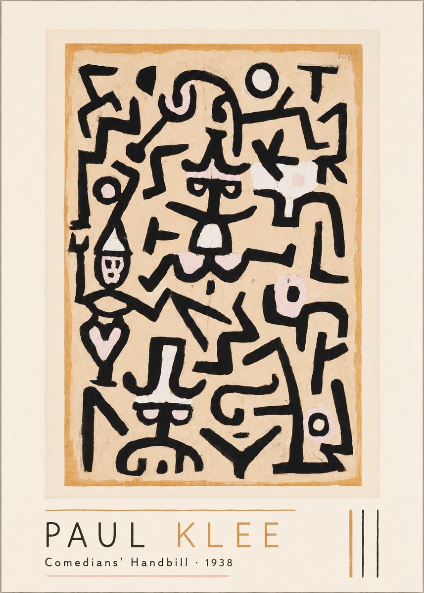 Paul Klee Comedians' Handbill No1 - Plakát