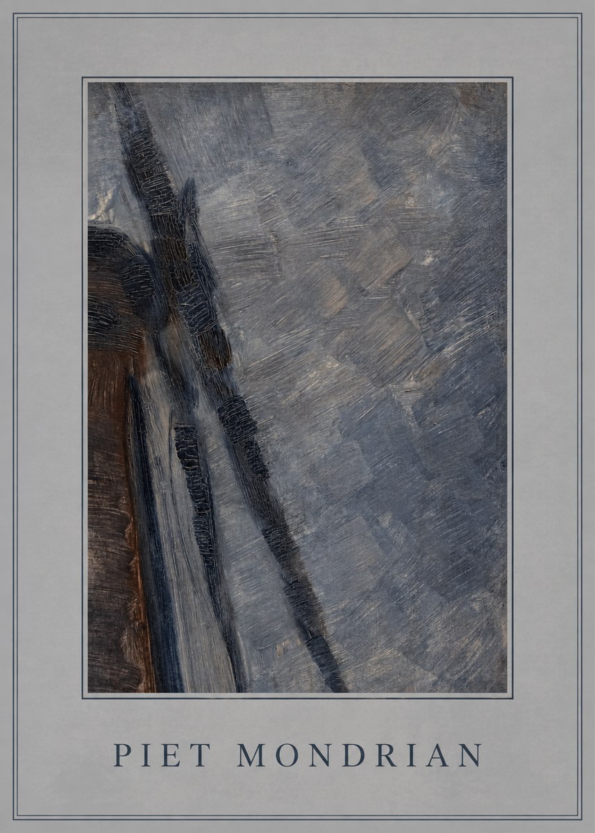 Piet Mondrian Windmill in Sunlight No3 - Plakát