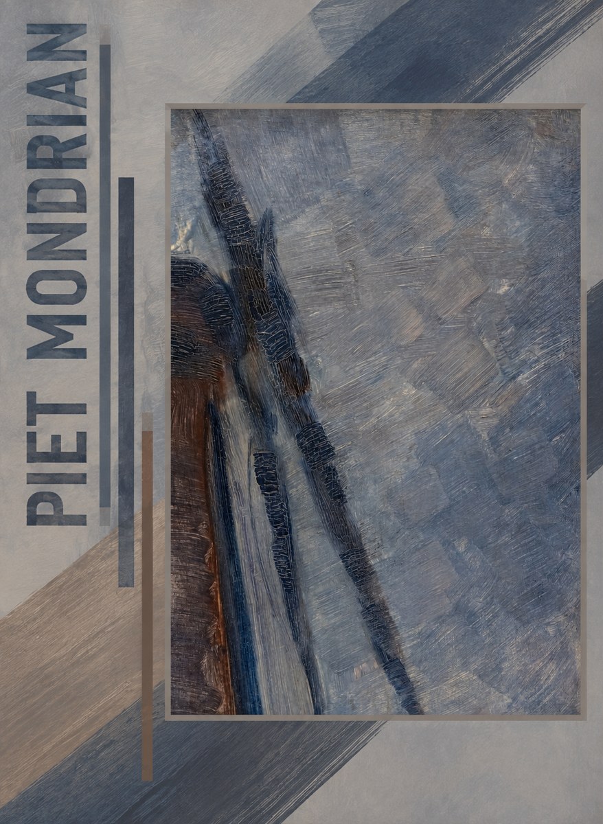 Piet Mondrian Windmill in Sunlight No4 - Plakát