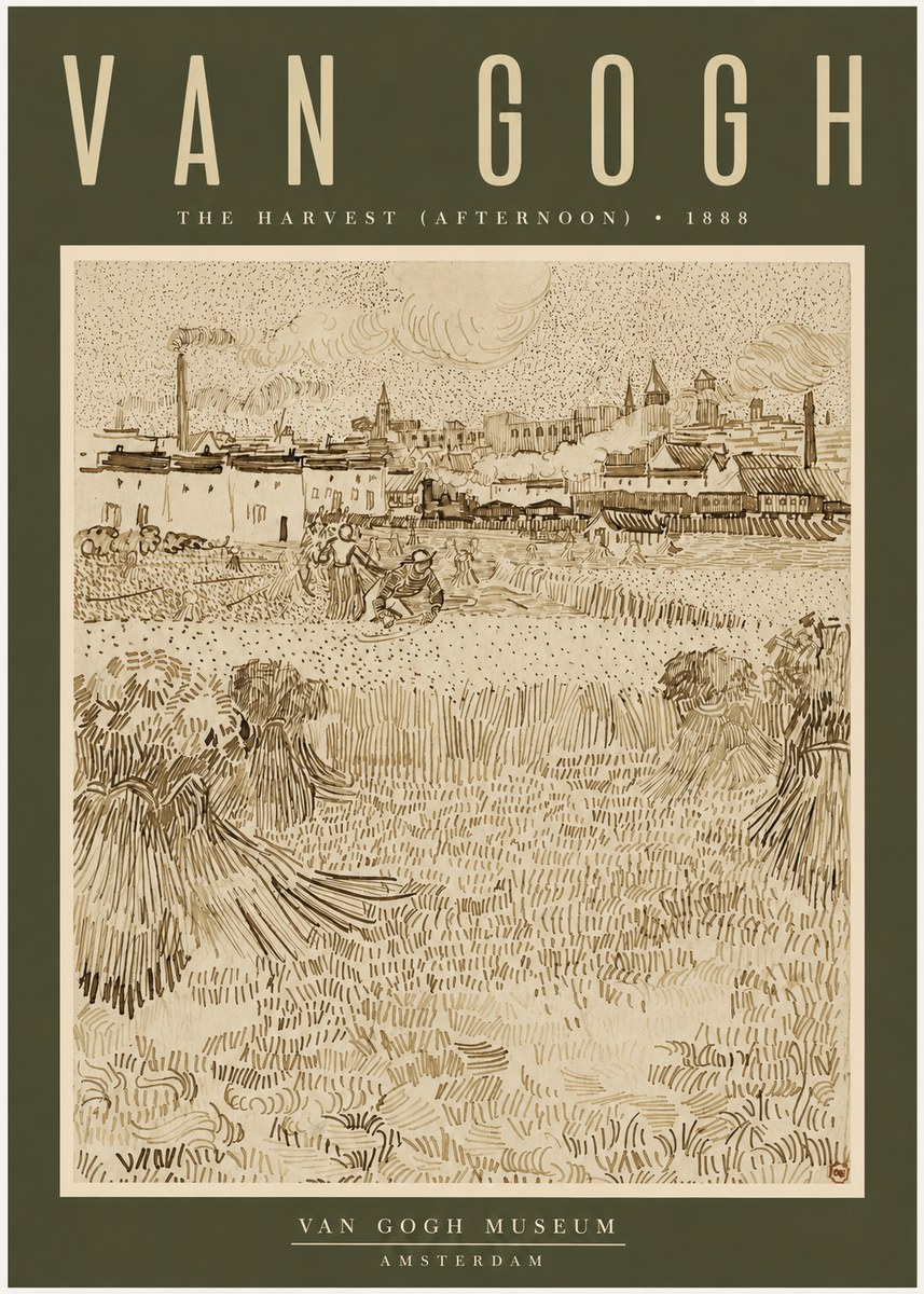 Van Gogh The Harvest (Afternoon) No2 - Plakát