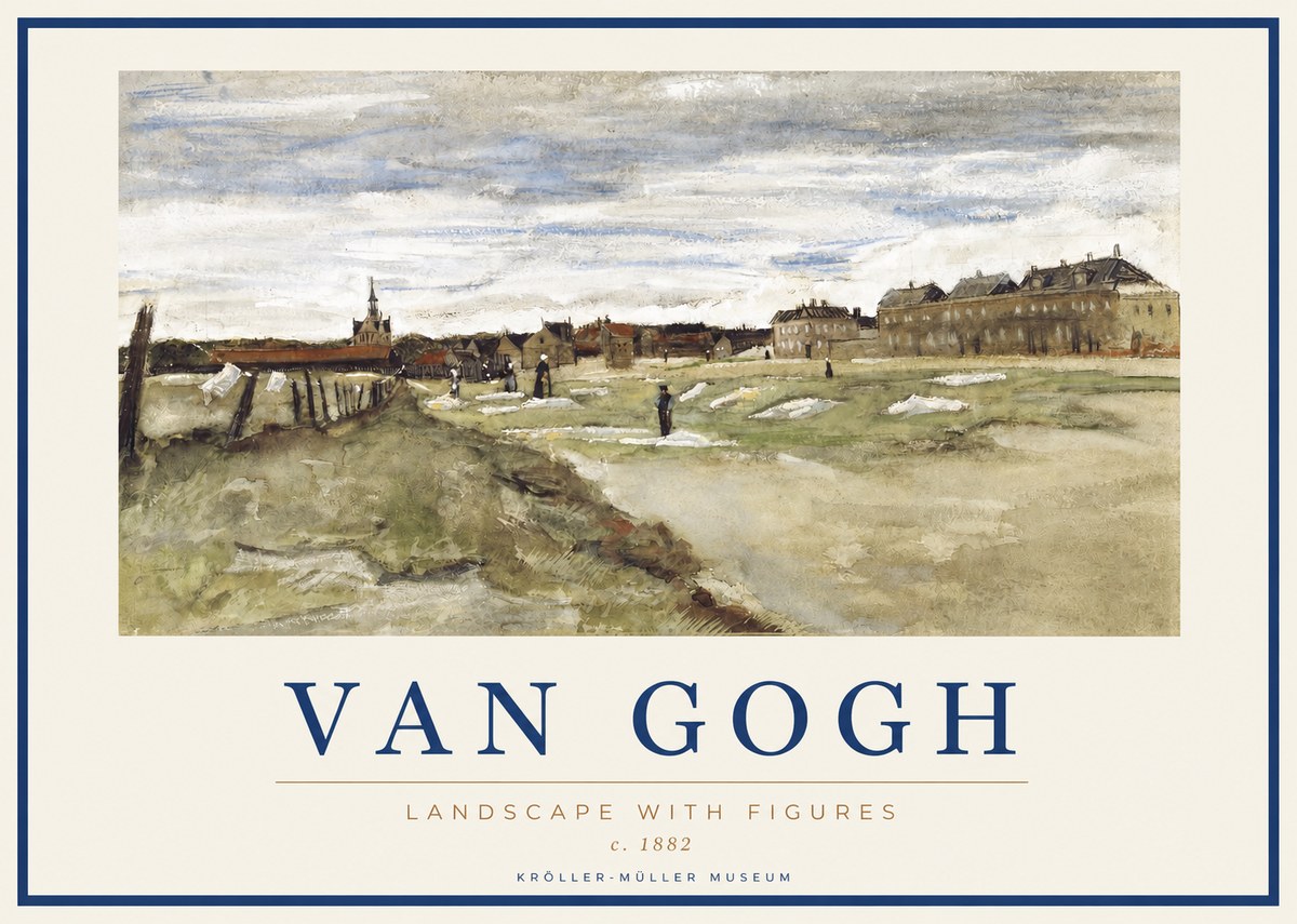 Van Gogh Landscape with Figures No2 - Plakát