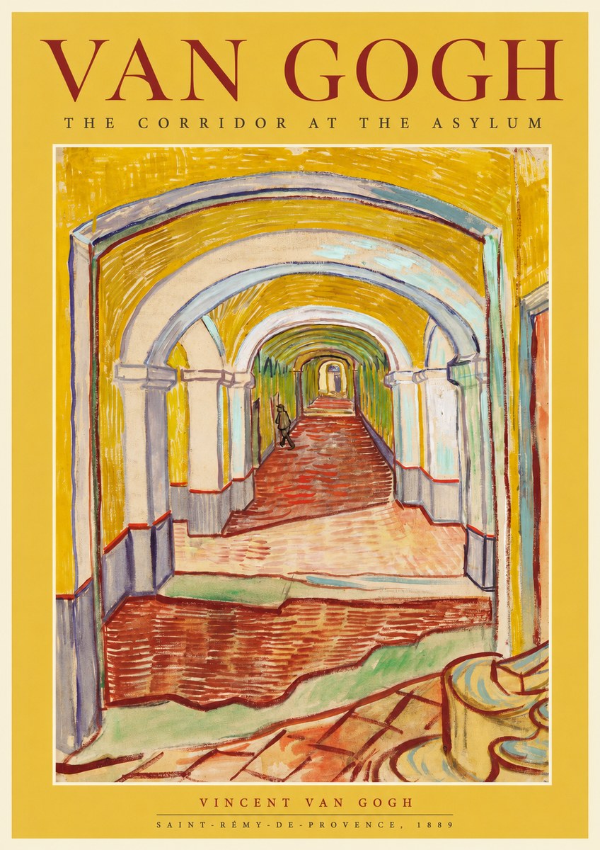 Van Gogh The Corridor at the Asylum No1 - Plakát