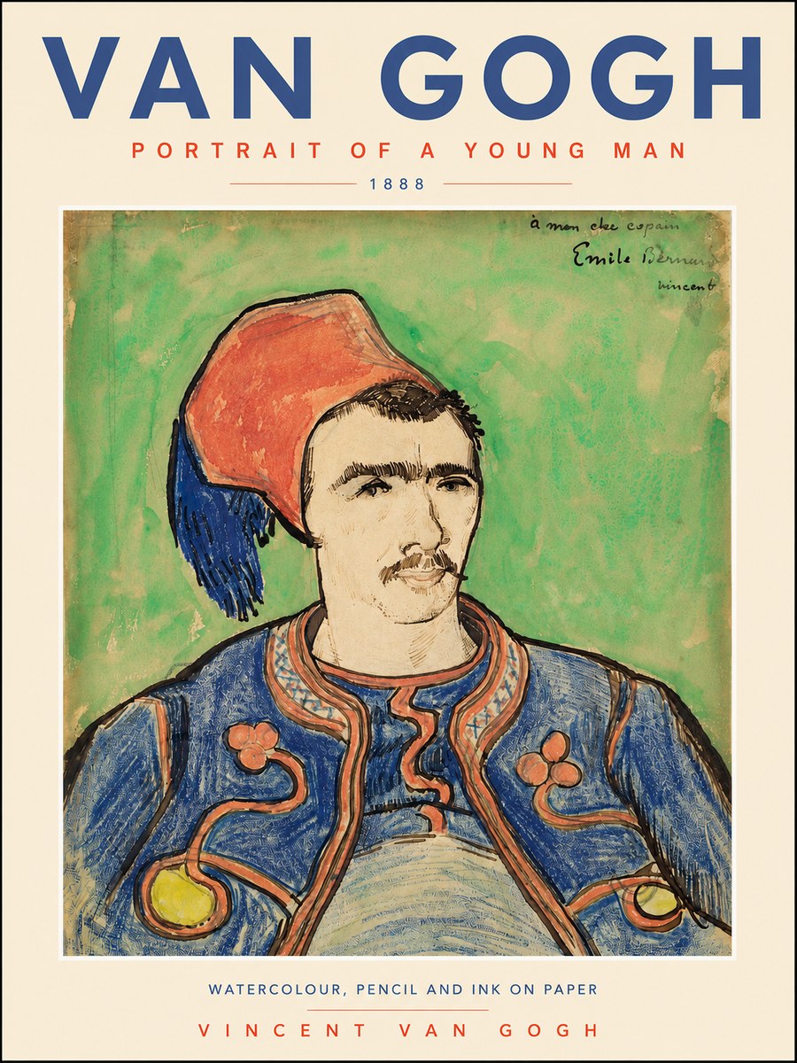 Van Gogh Portrait of a Young Man No4 - Plakát
