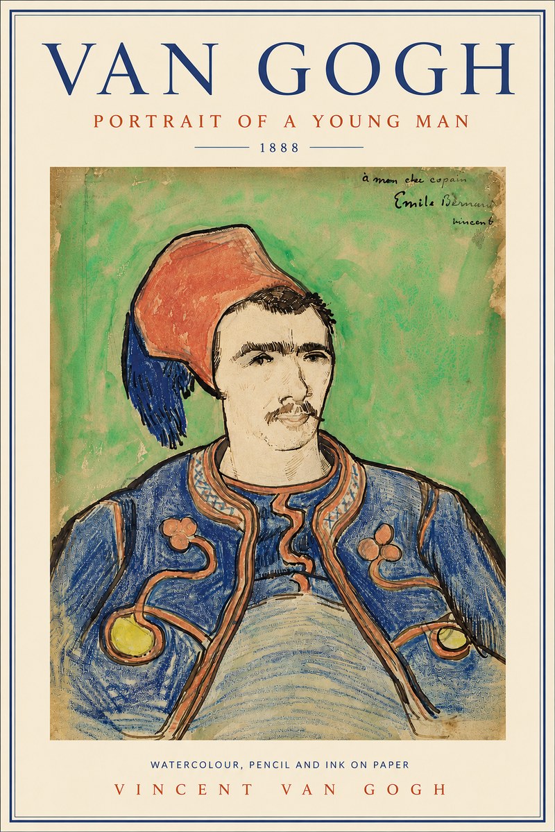 Van Gogh Portrait of a Young Man No5 - Plakát