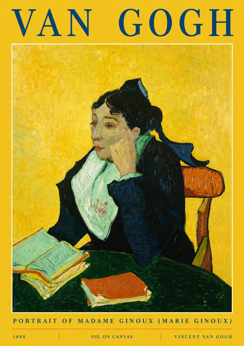 Van Gogh Portrait of Madame Ginoux (Marie Ginoux) No2 - Plakát