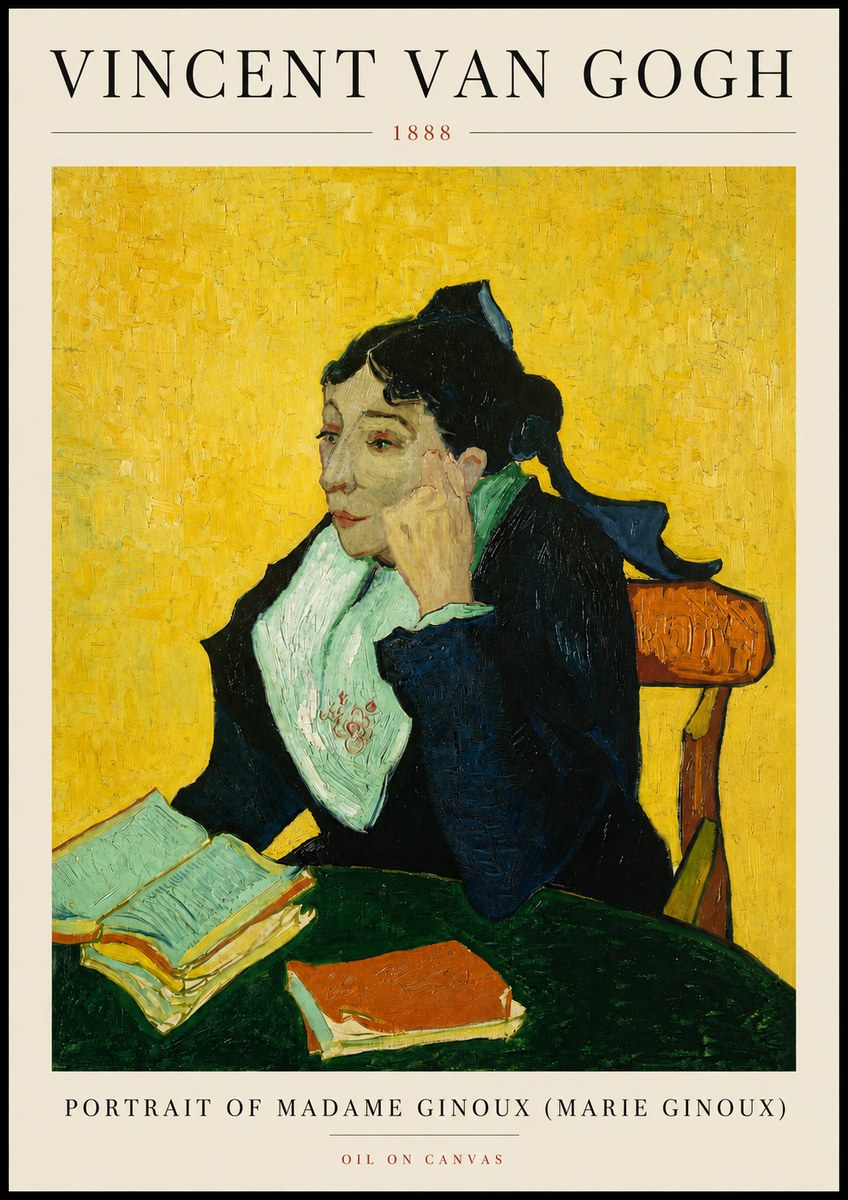 Van Gogh Portrait of Madame Ginoux (Marie Ginoux) No3 - Plakát