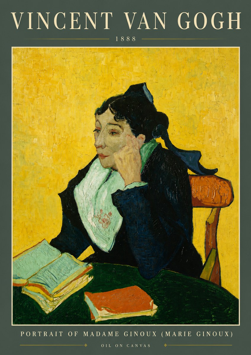 Van Gogh Portrait of Madame Ginoux (Marie Ginoux) No5 - Plakát